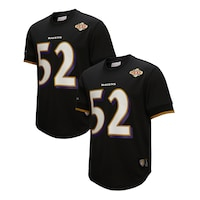 Men's Mitchell & Ness Ray Lewis Black Baltimore Ravens Retired Player Name & Number Mesh Top