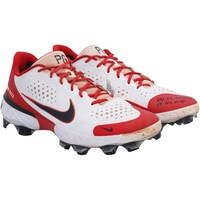 Paul Goldschmidt St. Louis Cardinals Autographed Game-Used White and Red Nike Cleats from the 2022 MLB Season with Multiple Inscriptions