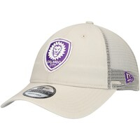 Men's New Era Tan Orlando City SC Game Day 9TWENTY Adjustable Trucker Hat