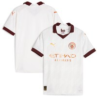 Youth Puma  White Manchester City 2023/24 Away Replica Jersey