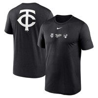 Men's Nike Black Minnesota Twins Fashion Over Shoulder Logo Legend T-Shirt