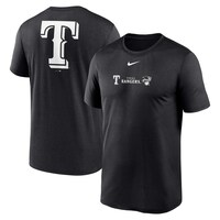 Men's Nike Black Texas Rangers Fashion Over Shoulder Logo Legend T-Shirt