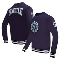Men's Pro Standard Deep Sea Blue Seattle Kraken Crest Emblem Pullover Sweatshirt