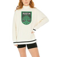 Women's Gameday Couture  White Austin FC Mock Neck Force Pullover Sweatshirt
