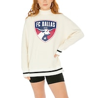 Women's Gameday Couture  White FC Dallas Mock Neck Force Pullover Sweatshirt