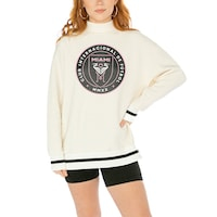 Women's Gameday Couture  White Inter Miami CF Mock Neck Force Pullover Sweatshirt