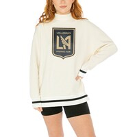 Women's Gameday Couture  White LAFC Mock Neck Force Pullover Sweatshirt