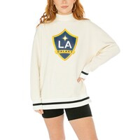 Women's Gameday Couture  White LA Galaxy Mock Neck Force Pullover Sweatshirt