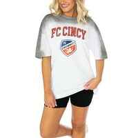 Women's Gameday Couture  White FC Cincinnati Colorwave Oversized T-Shirt