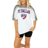 Women's Gameday Couture  White FC Dallas Colorwave Oversized T-Shirt