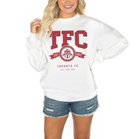 Women's Gameday Couture  White Toronto FC Crewneck Drop Shoulder Sweatshirt