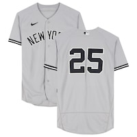 Gleyber Torres New York Yankees Game-Used #25 Gray Jersey vs. Oakland Athletics on June 28, 2023 - Domingo German Perfect Game