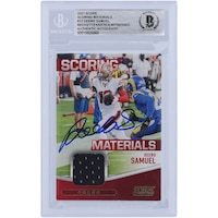 Deebo Samuel San Francisco 49ers Autographed 2021 Panini Score Relic #SM-12 Beckett Fanatics Witnessed Authenticated Card