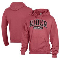 Men's Comfort Wash  Crimson Rider Broncs Lightweight Fleece Pullover Hoodie