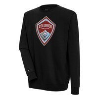Men's Antigua Black Colorado Rapids Victory Pullover Sweatshirt