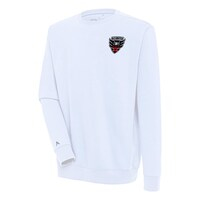 Men's Antigua White D.C. United Victory Pullover Sweatshirt
