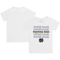 Toddler Tiny Turnip  White Notre Dame Fighting Irish Stacked T-Shirt