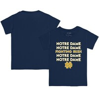 Youth Tiny Turnip  Navy Notre Dame Fighting Irish Stacked T-Shirt