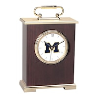 Gold Michigan Wolverines Carriage Clock