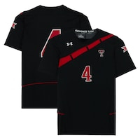 Texas Tech Red Raiders Team-Issued #4 Black Jersey from the Athletics Program