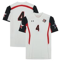 Texas Tech Red Raiders Team-Issued #4 White Jersey from the Athletics Program