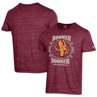 Men's Champion Crimson Oklahoma Sooners Red River Rivalry Tri-Blend T-Shirt