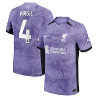 Men's Nike Virgil van Dijk Purple Liverpool 2023/24 Third Vapor Match Authentic Player Jersey