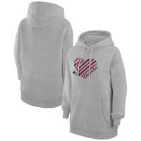 Women's G-III 4Her by Carl Banks  Heather Gray New Jersey Devils Heart Pullover Hoodie