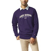 Men's League Collegiate Wear  Heather Purple James Madison Dukes  Heritage Tri-Blend Pullover Sweatshirt