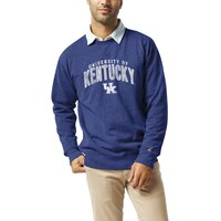 Men's League Collegiate Wear  Heather Royal Kentucky Wildcats  Heritage Tri-Blend Pullover Sweatshirt