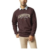 Men's League Collegiate Wear  Heather Maroon Lafayette College Leopards  Heritage Tri-Blend Pullover Sweatshirt