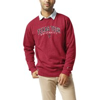 Men's League Collegiate Wear  Heather Red Texas Tech Red Raiders  Heritage Tri-Blend Pullover Sweatshirt