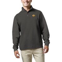 Men's League Collegiate Wear  Charcoal Iowa Hawkeyes  Fleece Quarter Snap Up Pullover Sweatshirt
