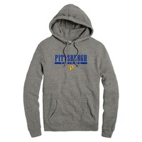 Men's League Collegiate Wear  Heather Gray Pitt Panthers  Heritage Tri-Blend Pullover Hoodie