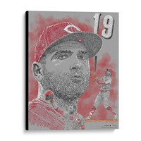 Joey Votto Cincinnati Reds Stretched 20" x 24" Canvas Giclee Print - Art and Signed by Maz Adams