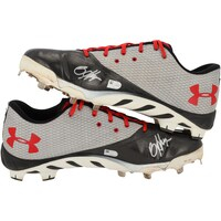 Bryce Harper Philadelphia Phillies Autographed Player-Worn Gray and Black Under Armour Cleats Worn During his MLB Career - WN55914052-53