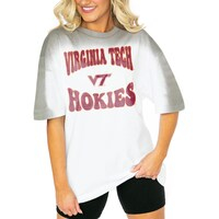 Women's Gameday Couture  White/Gray Virginia Tech Hokies Campus Glory Colorwave Oversized T-Shirt