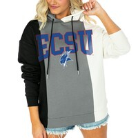 Women's Gameday Couture  Black/White Elizabeth City State University Vikings Victory Tri-Color Pullover Hoodie
