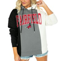 Women's Gameday Couture  Black/White Fairfield Stags Victory Tri-Color Pullover Hoodie