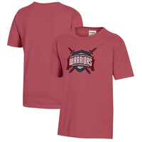 Youth  Crimson Eastern Connecticut State Warriors Logo Comfort Colors T-Shirt