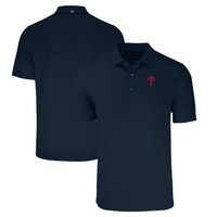 Men's Cutter & Buck Navy Philadelphia Phillies Forge Eco Stretch Recycled Polo