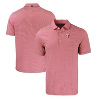 Men's Cutter & Buck Red/White Texas Rangers Forge Eco Double Stripe Stretch Recycled Polo