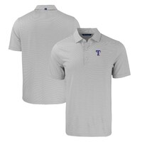 Men's Cutter & Buck Gray/White Texas Rangers Forge Eco Double Stripe Stretch Recycled Polo
