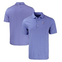 Men's Cutter & Buck Royal/White Texas Rangers Forge Eco Double Stripe Stretch Recycled Polo