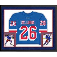 Martin St. Louis New York Rangers Autographed Deluxe Framed Blue Reebok Jersey
