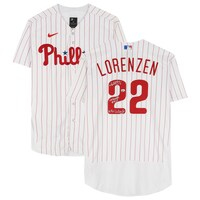 Michael Lorenzen Philadelphia Phillies Autographed White Nike Authentic Jersey with Multiple Inscriptions - Limited Edition of 22