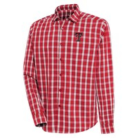 Men's Antigua Red Texas Tech Red Raiders Carry Long Sleeve Button-Up Shirt