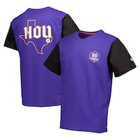 Men's Purple Houston Dynamo FC Jersey Hook Outline T-Shirt