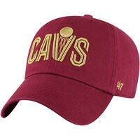 Men's '47 Wine Cleveland Cavaliers Core Wordmark Clean Up Adjustable Hat