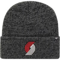 Men's '47 Black Portland Trail Blazers Brain Freeze Cuffed Knit Hat